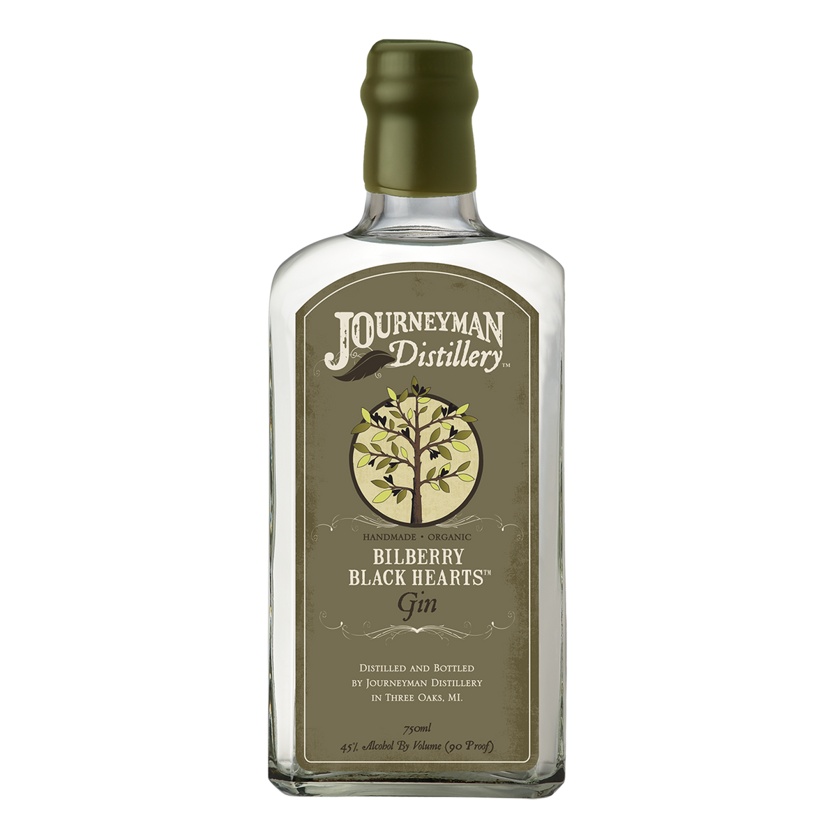 Journeyman Distillery Bilberry Black Hearts Gin, Michigan, USA