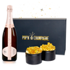 Pop N Champagne (Domaine Chandon Brut Rose Champagne) Gift Set