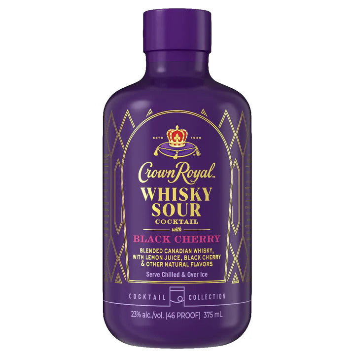 Crown Royal Black Cherry Whiskey Sour, USA (375ml) – Woods