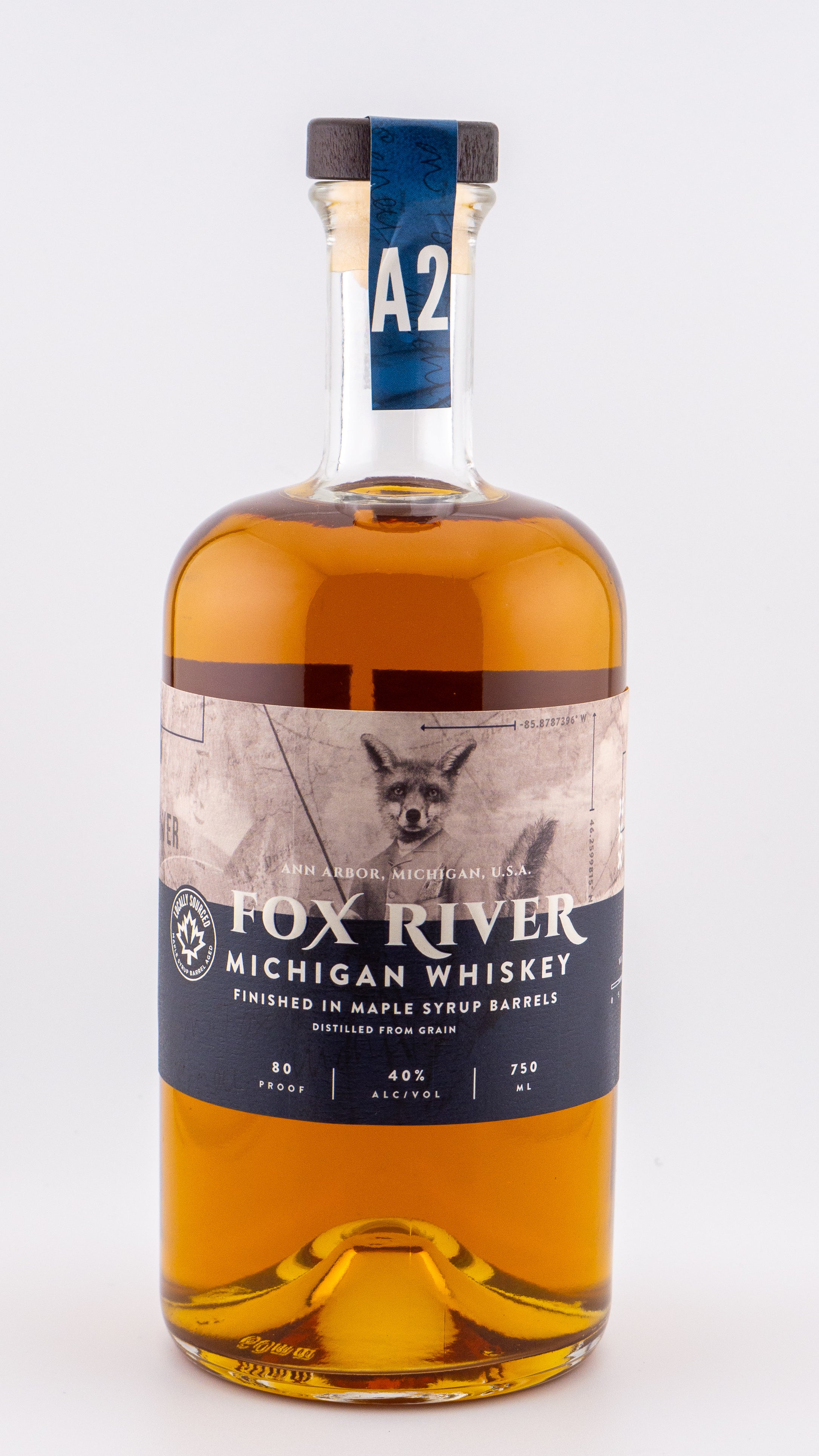 Ann Arbor Distilling Fox River Maple Finished Michigan Whiskey