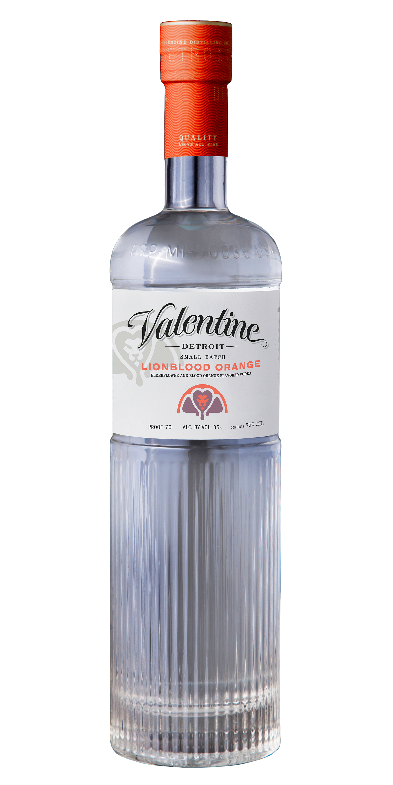 Valentine Distilling Lionblood Orange Vodka, Michigan, USA (750ml