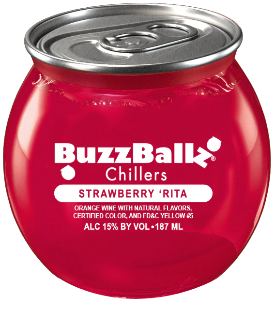 再販☺︎strawberry〜バレッタ　BS-3 48pk) Buzz Ballz Strawberry Rita Chiller, Texas, USA (187ml