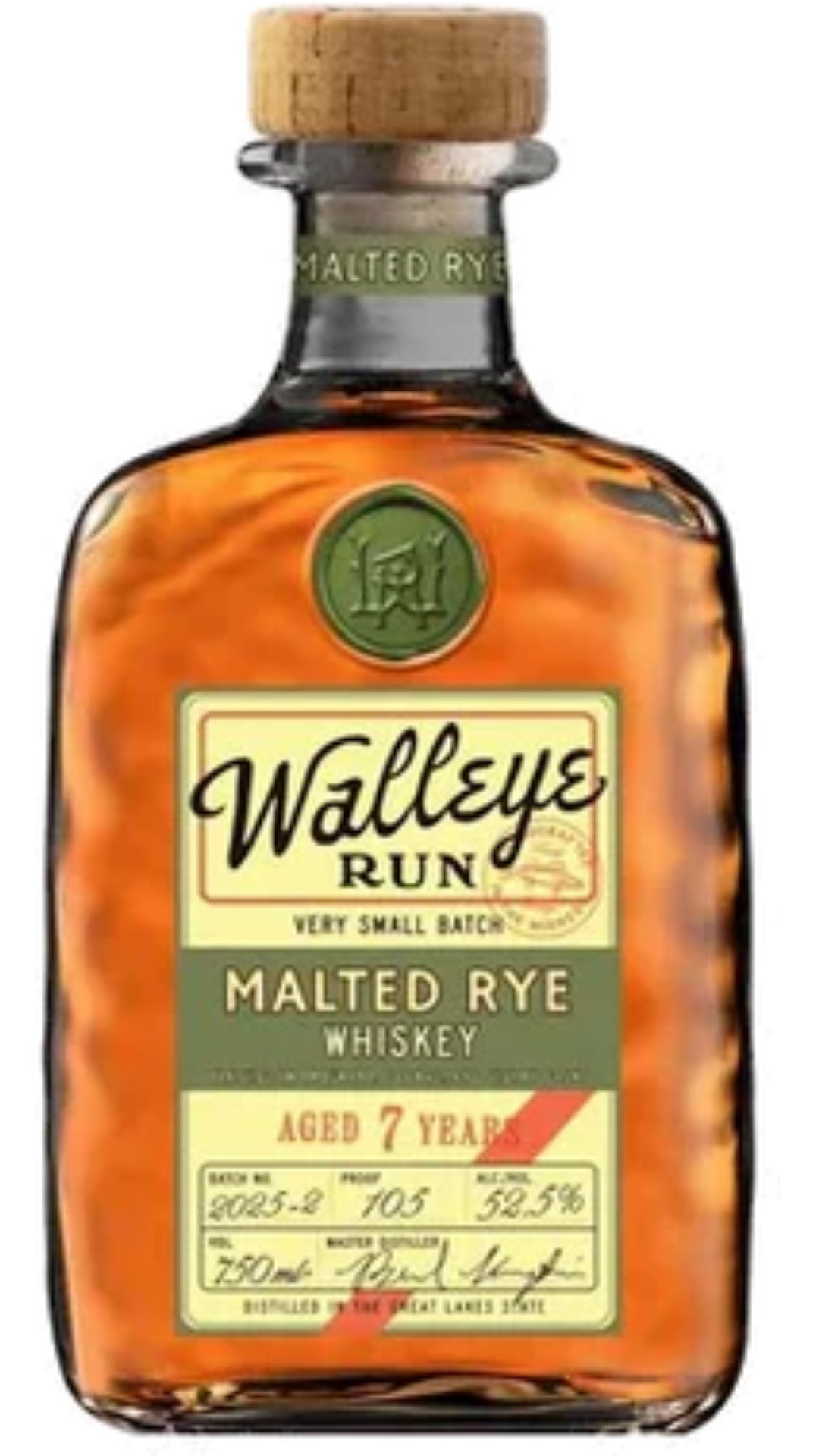 Walleye Run 7 Year Old Very Small Batch Malted Rye Whiskey, Michigan ...