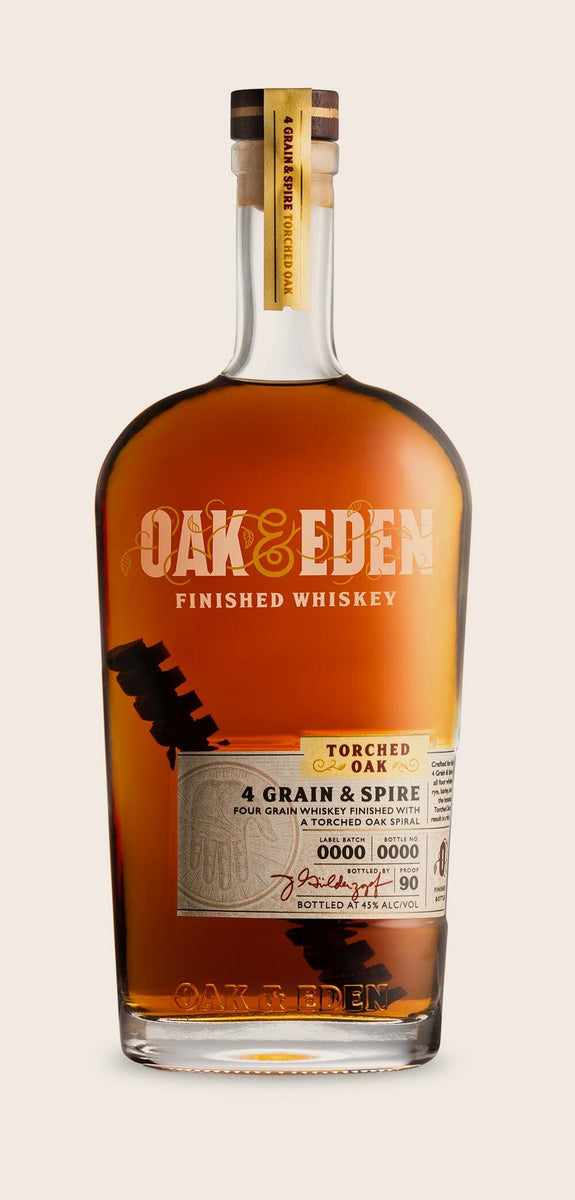 Oak & Eden '4 Grain & Spire' Torched Oak Whiskey, Texas, USA (750ml) Woods Wholesale Wine