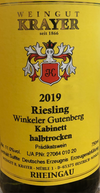 2022 Krayer Winkeler Riesling Kabinett, Germany (750ml)