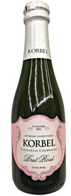 NV Korbel Cellars California Champagne Brut Rose, USA (187ml QUARTER BOTTLE)
