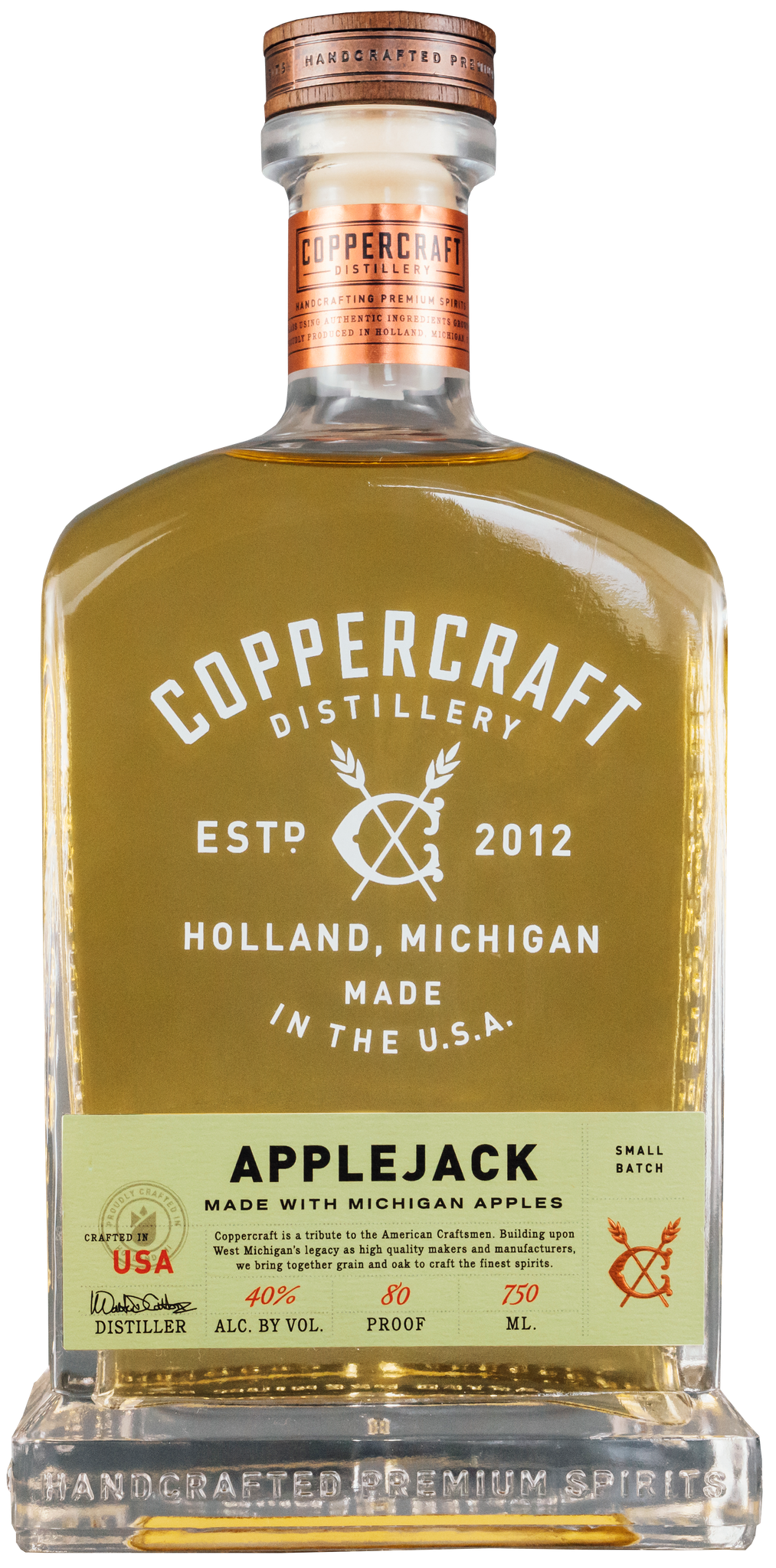 Coppercraft Distillery Applejack, Michigan, USA (750 ml) – Woods