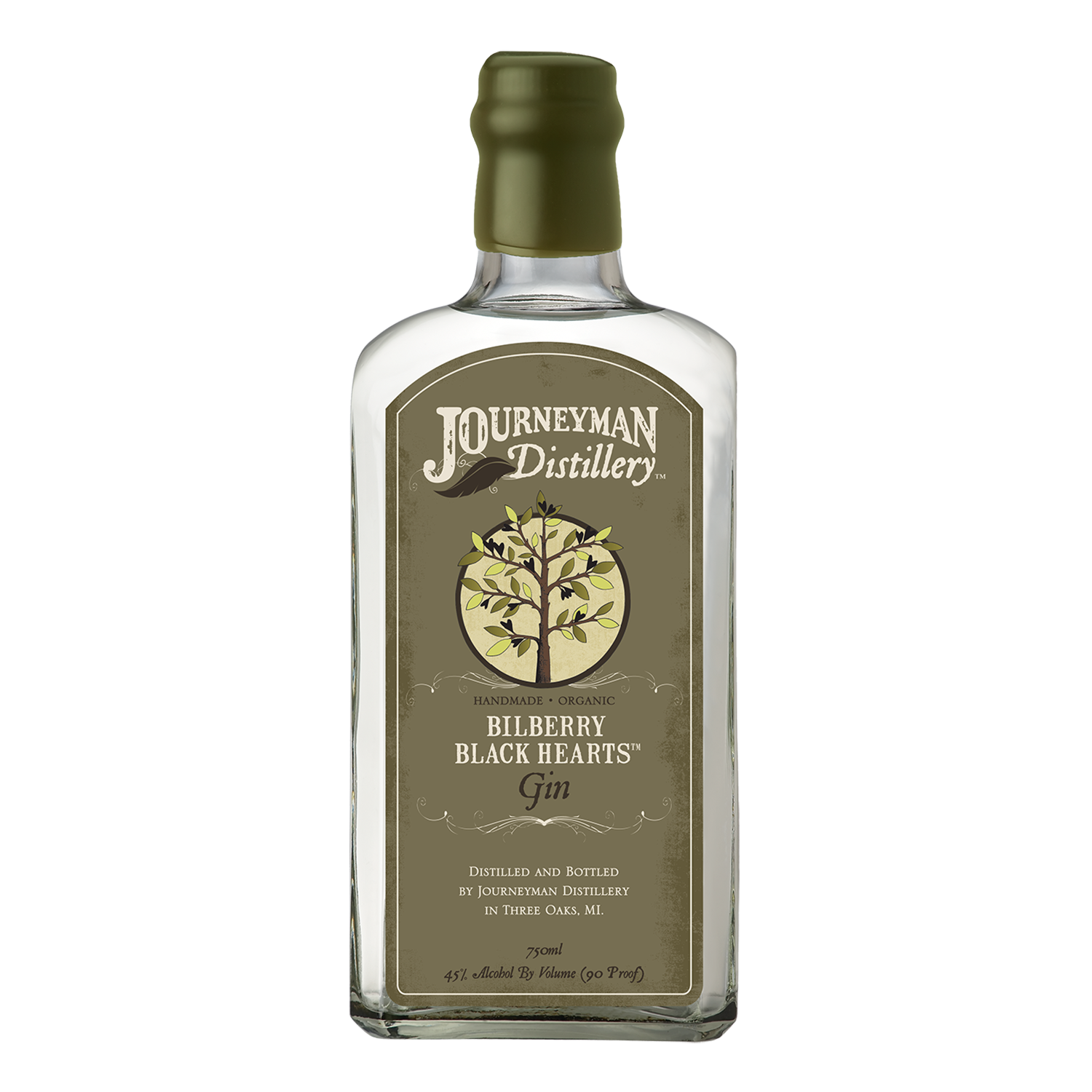 Journeyman Distillery Bilberry Black Hearts Gin, Michigan, USA