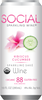 Social Sparkling Wine Hibiscus Cucumber Sparkling Sake, USA (6 x 4pk case, 10fl oz)