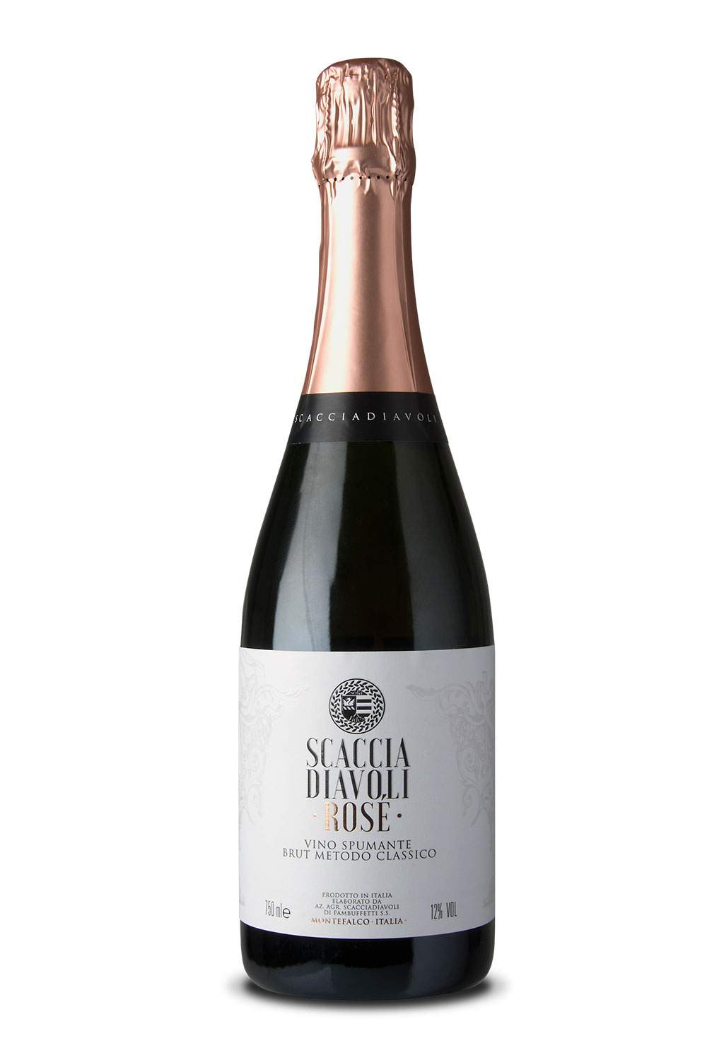 NV Scacciadiavoli Rose Vino Spumante Brut Metodo Classico, Umbria