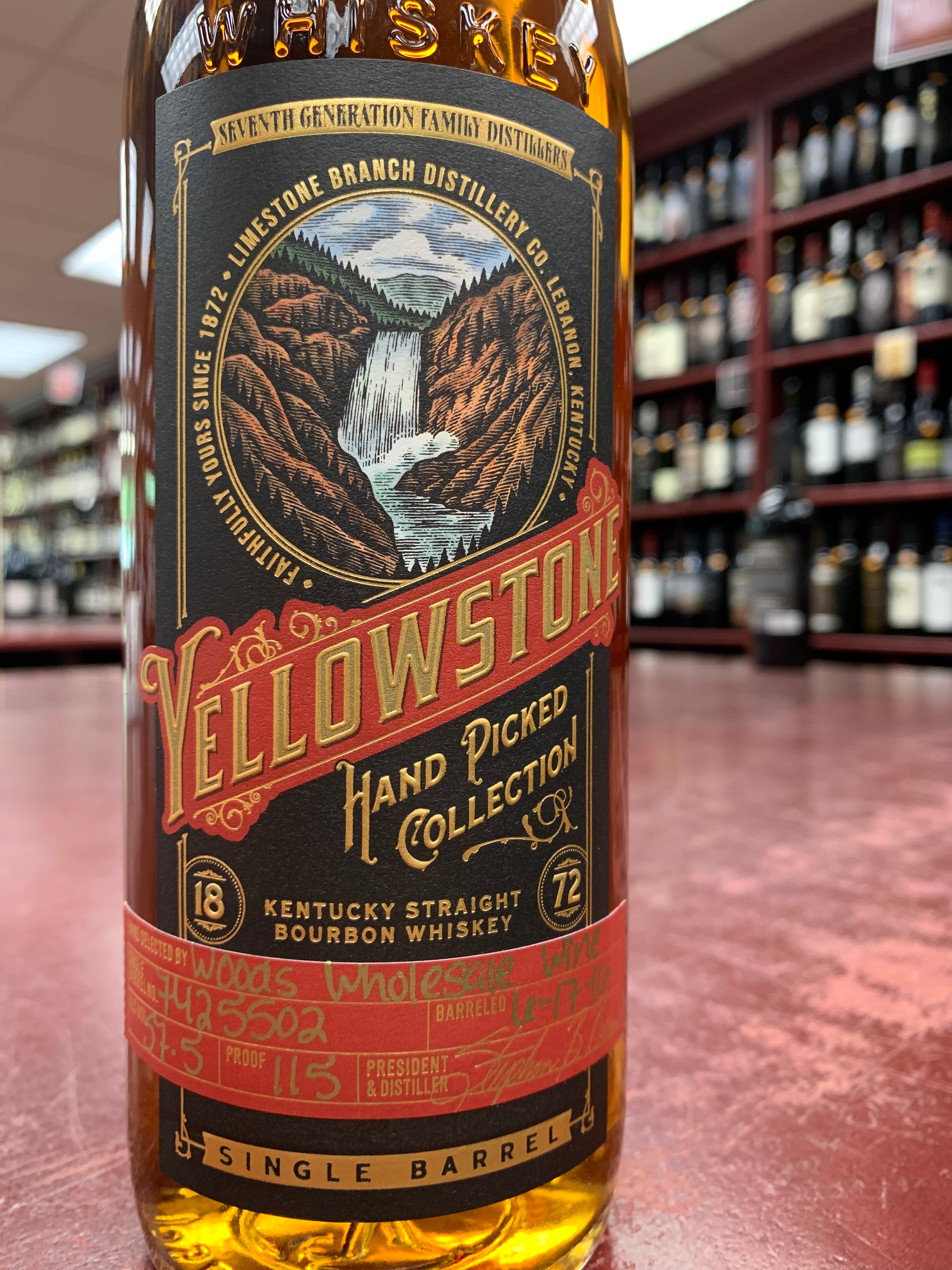 Yellowstone Single Barrel Hand Picked Collection Kentucky